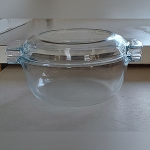 Vintage 2 Quart Pyrex De Corning Covered Casserole Baking Dish 454 and 454 Lid